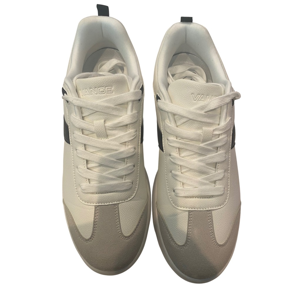 Vance Co Raiden Mens White Grey Casual Sneakers Low‎ Top Shoes 11.5 NEW